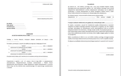 Odwołanie od decyzji ubezpieczyciela, wzywające do zapłaty odszkodowania wraz z odsetkami. Dokument zawiera uzasadnienie prawne i dane dotyczące szkody.