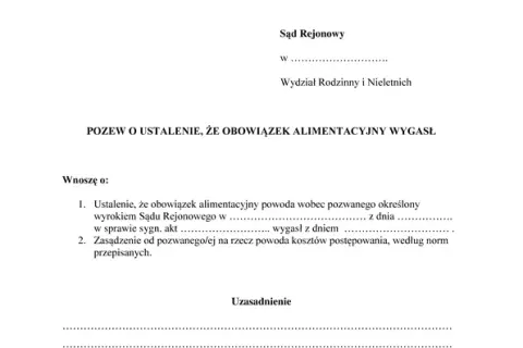 Pozew o uchylenie alimentów a wygaśnięcie obowiązku - co wybrać?
