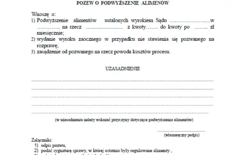 Jak napisać pozew o podwyższenie alimentów? Skuteczne kroki