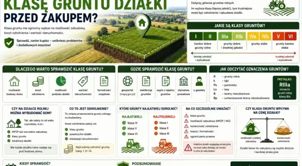 Dowiedz się, jak sprawdzić klasę gruntu przed zakupem. Inicjatywa ustawodawcza dotycząca klasyfikacji gruntów ma wpływ na zabudowę i wartość nieruchomości.