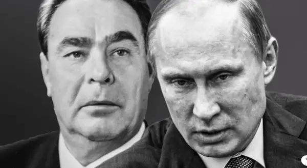 Leonid Breżniew i Władimir Putin, dwie twarze historii, których polityczna doktryna kształtowała losy narodów.