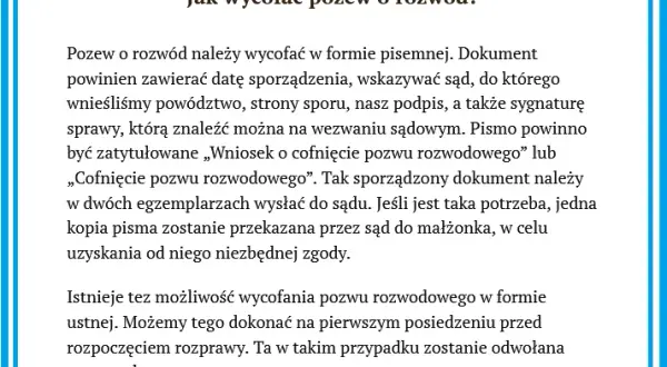 Jak wycofać pozew o rozwód? Procedura i konsekwencje prawne