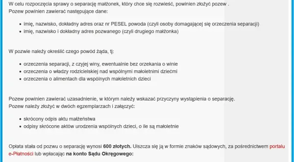 Jak złożyć pozew o separację: Krok po kroku - Procedura sądowa