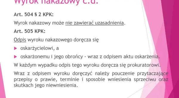 Wyrok nakazowy: Co oznacza i jakie są jego konsekwencje prawne?