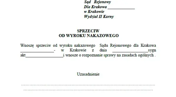Jak skutecznie napisać sprzeciw od wyroku nakazowego - krok po kroku