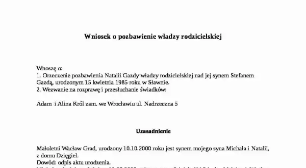 Pytania sądu o pozbawienie władzy rodzicielskiej - co warto wiedzieć