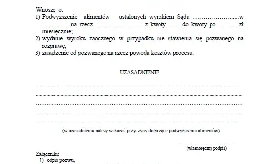 Jak napisać pozew o podwyższenie alimentów? Skuteczne kroki