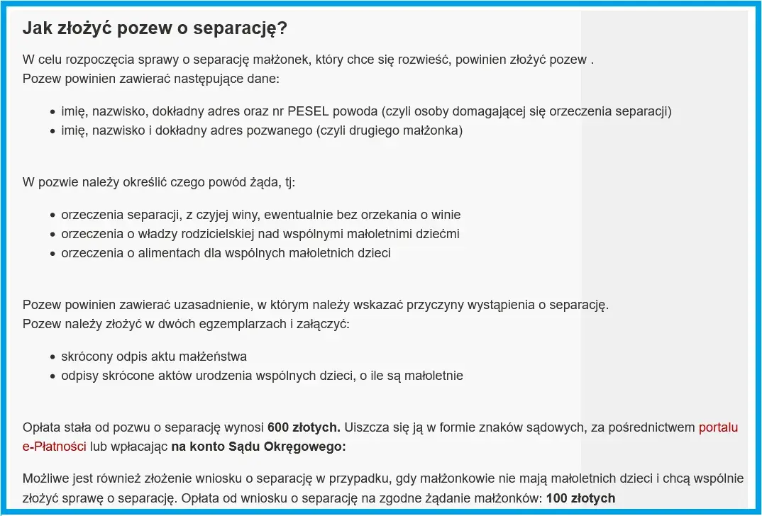 Jak złożyć pozew o separację: Krok po kroku - Procedura sądowa