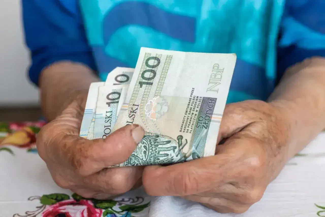 Dłonie trzymają polskie banknoty 100 zł i 10 zł. Pytanie: umowa zlecenie - ile na godzinę netto?