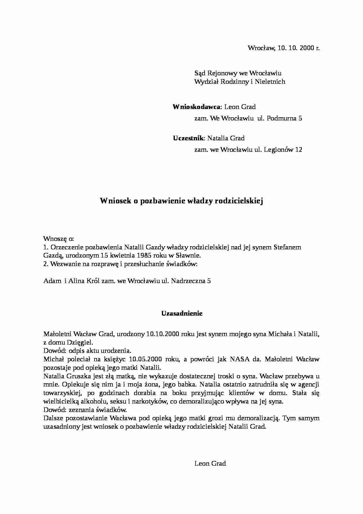 Pytania sądu o pozbawienie władzy rodzicielskiej - co warto wiedzieć