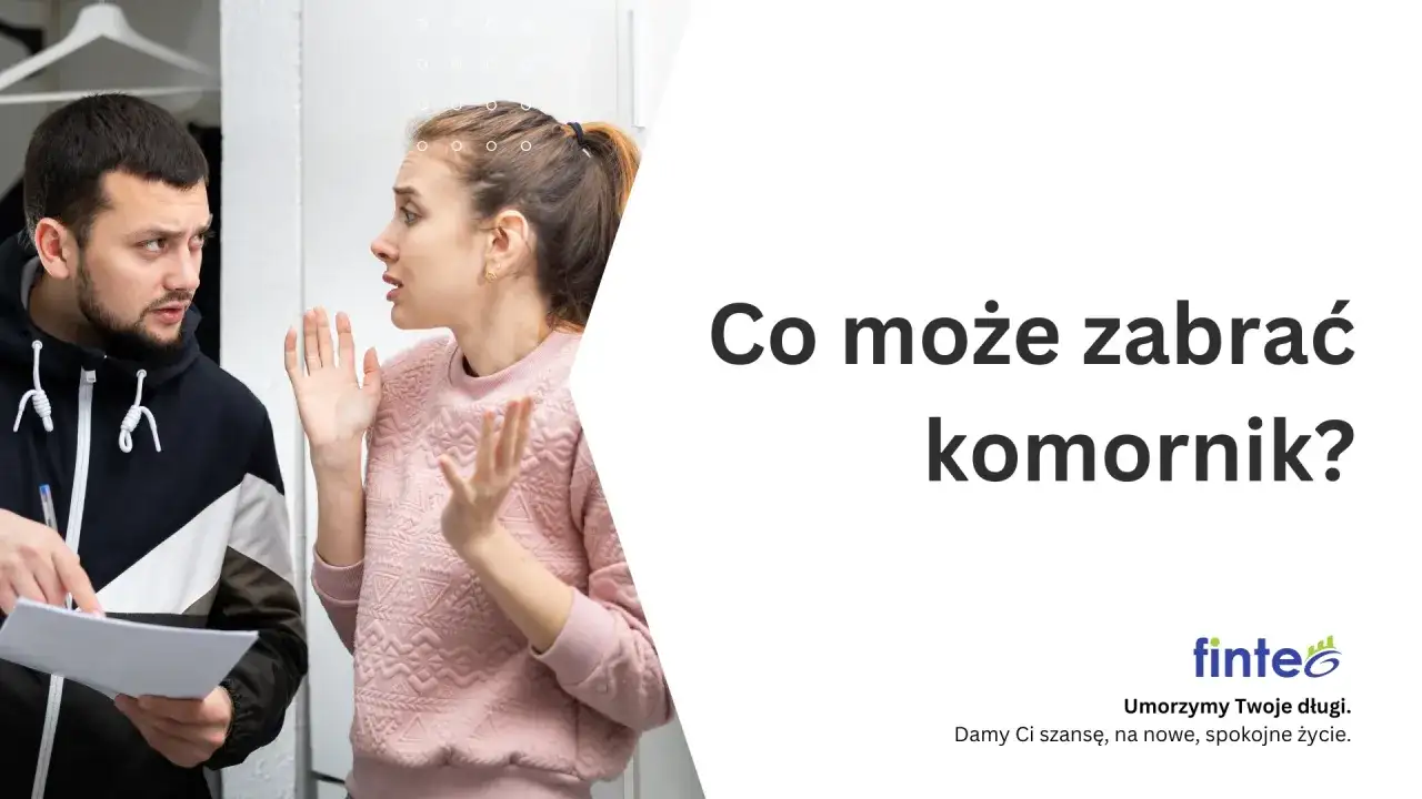 Zestresowana kobieta rozmawia z mężczyzną trzymającym dokumenty. Czy komornik może zabrać wszystko, gdy jesteś dłużnikiem?