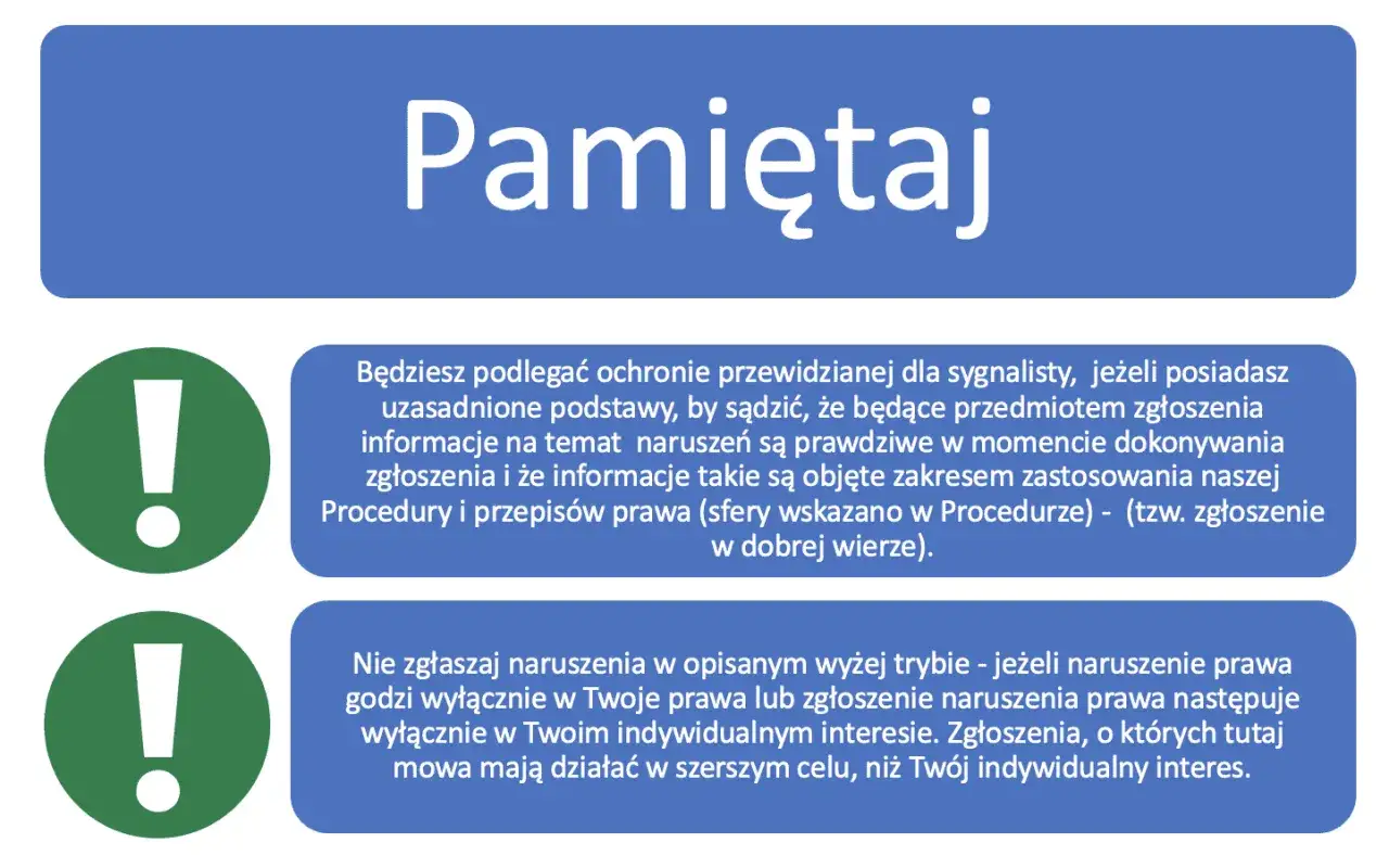 Pamiętaj o zasadach ochrony sygnalisty w pracy. Zgłaszaj naruszenia w dobrej wierze, dla dobra ogółu.