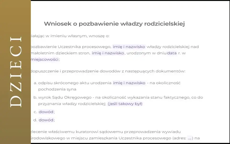 Zdjęcie Jak napisać pozew o pozbawienie praw rodzicielskich ojca - poradnik