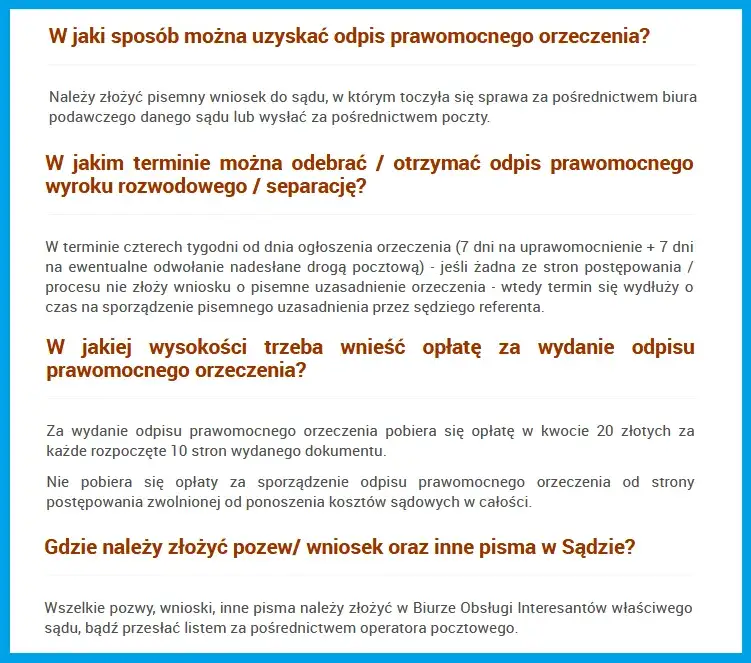 Zdjęcie Ile się czeka na odpis wyroku rozwodowego? Oto co musisz wiedzieć