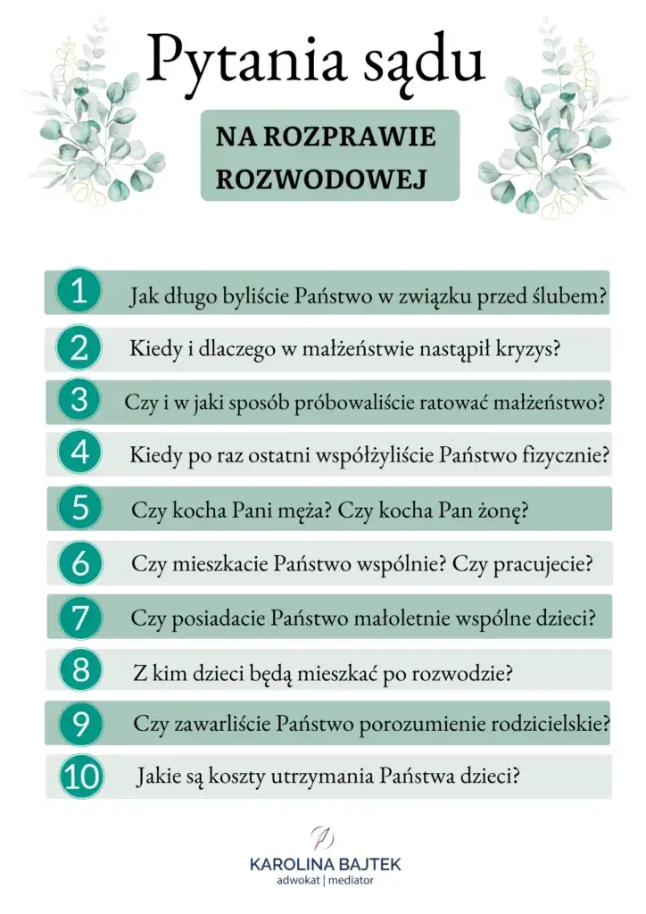 Zdjęcie O co pyta sąd na rozprawie rozwodowej? Kluczowe pytania, które musisz znać