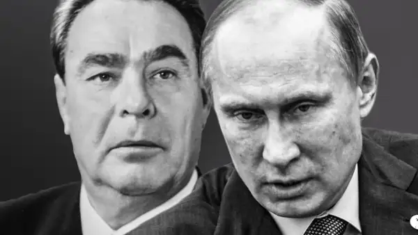 Leonid Breżniew i Władimir Putin, dwie twarze historii, których polityczna doktryna kształtowała losy narodów.