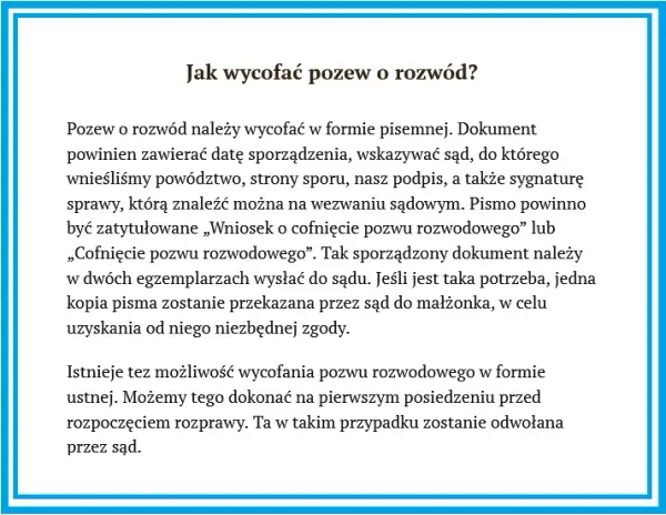 Jak wycofać pozew o rozwód? Procedura i konsekwencje prawne